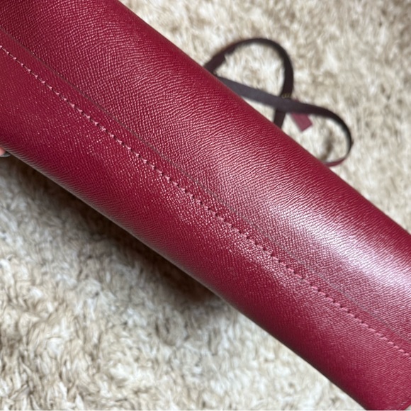 Authentic  Coach Burgundy Tote with Colorful Logo and matching wallet - Picture 5 of 10